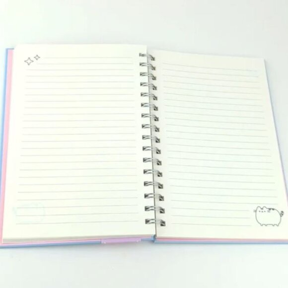 NWT PUSHEEN Spiral Hardcover Notebook with Pen and Stickers - Picture 6 of 7